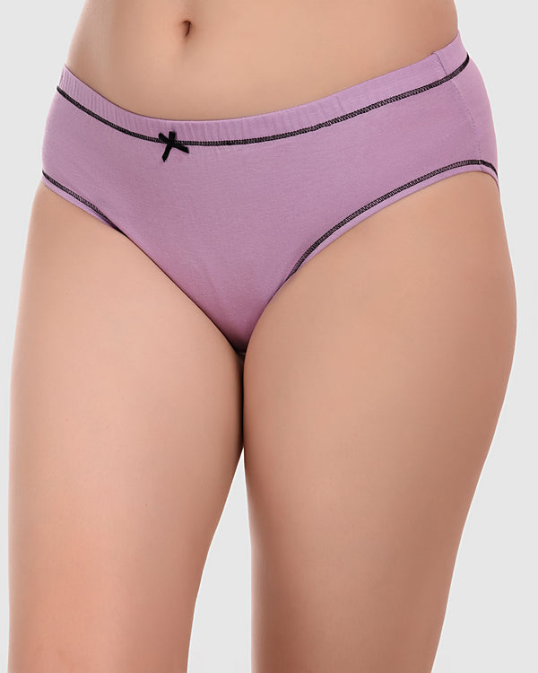 Bruchi Club Purple Solid Women Panty – No Ride Up Comfort
