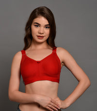 Buy Red Non padded Non Wired Supper Support Bra for Women online