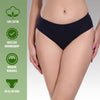 Low Rise Anti Odour Pure Cotton Black Hipster Panty for women
