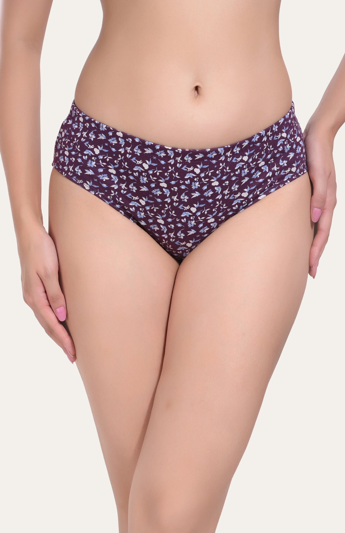 Bruchi Club Purple Printed Cotton Women Panty – Everyday Comfort