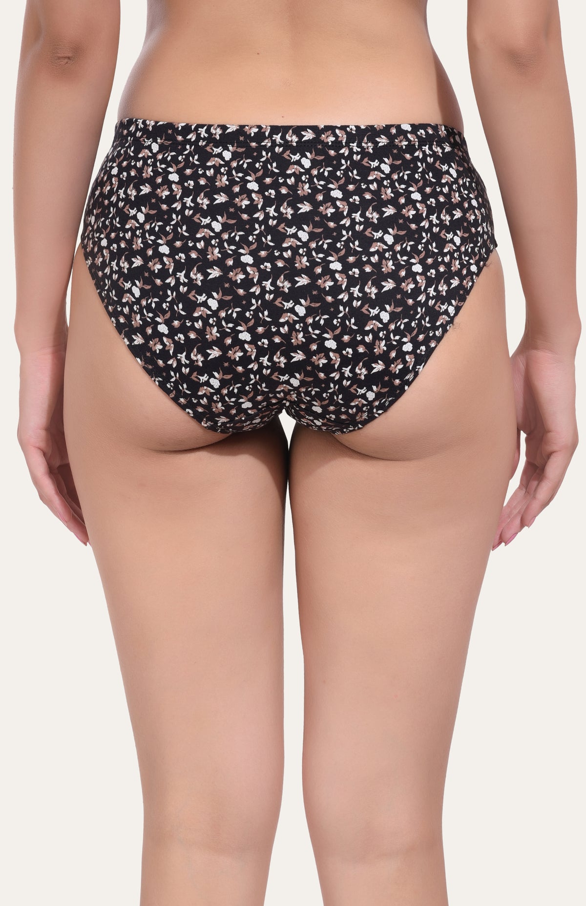 Bruchi Club Black Printed Cotton Women Panty – Everyday Comfort