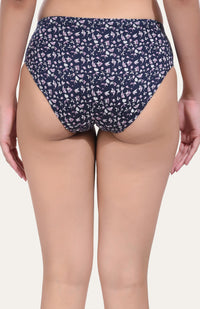 Bruchi Club Printed Navy Cotton Women Panty – Everyday Comfort