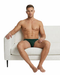 Men’s Bottel Green Cheekini Brief – Minimal Design, Everyday Comfort, No Ride Up