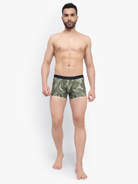 Men's Green camouflage Modal Trunks Men Underwear - No Ride Up