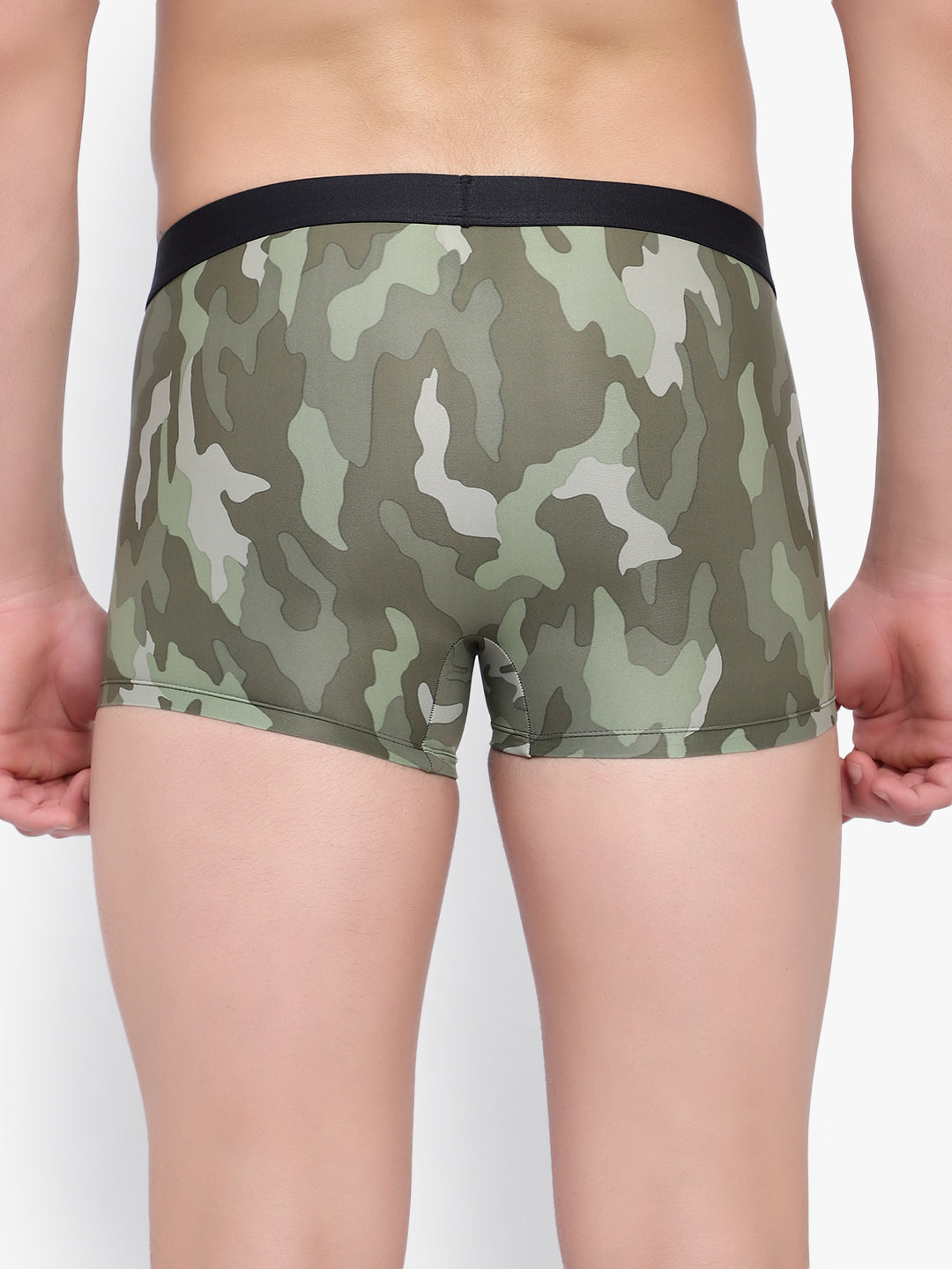 Men's Green camouflage Modal Trunks Men Underwear - No Ride Up