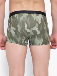 Men's Green camouflage Modal Trunks Men Underwear - No Ride Up