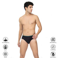 Antar Hemp Men Briefs Black