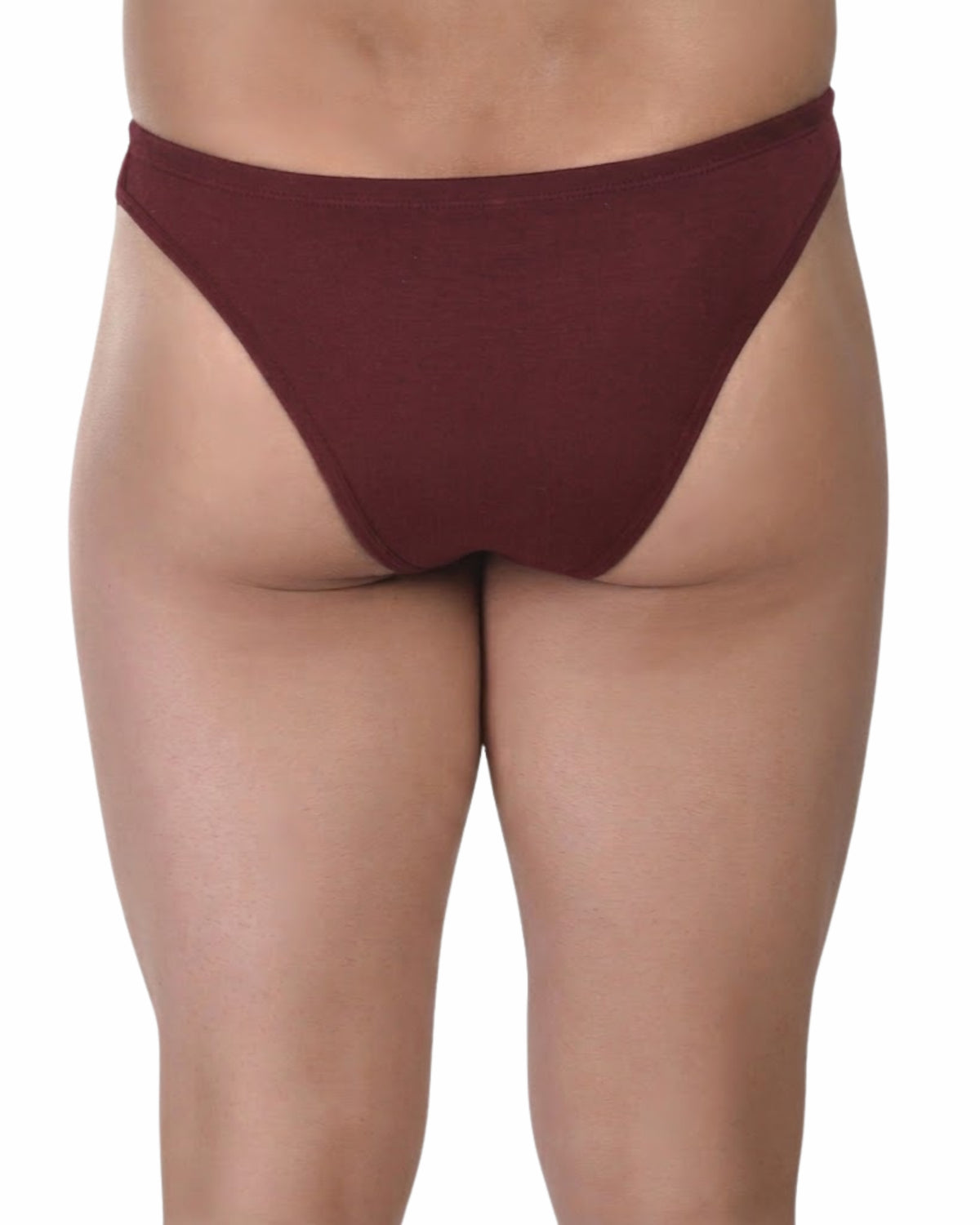 Men Maroon Cheekini Brief – Minimal Design, Everyday Comfort, No Ride Up