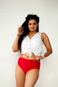 Rose red Polyamide Red Briefs