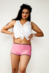 Pink Polyamide Boylog Panty for women