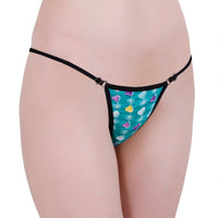 Women’s Printed Adjustable String Thong Panty | Soft Low Rise Thong