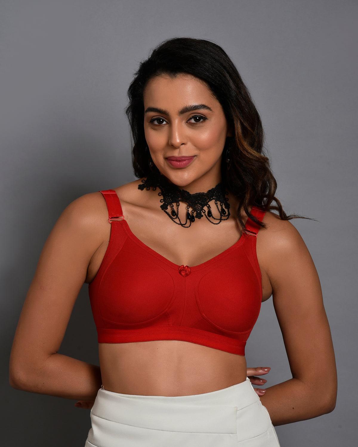 Buy Red Non padded Non Wired Supper Support Bra for Women online