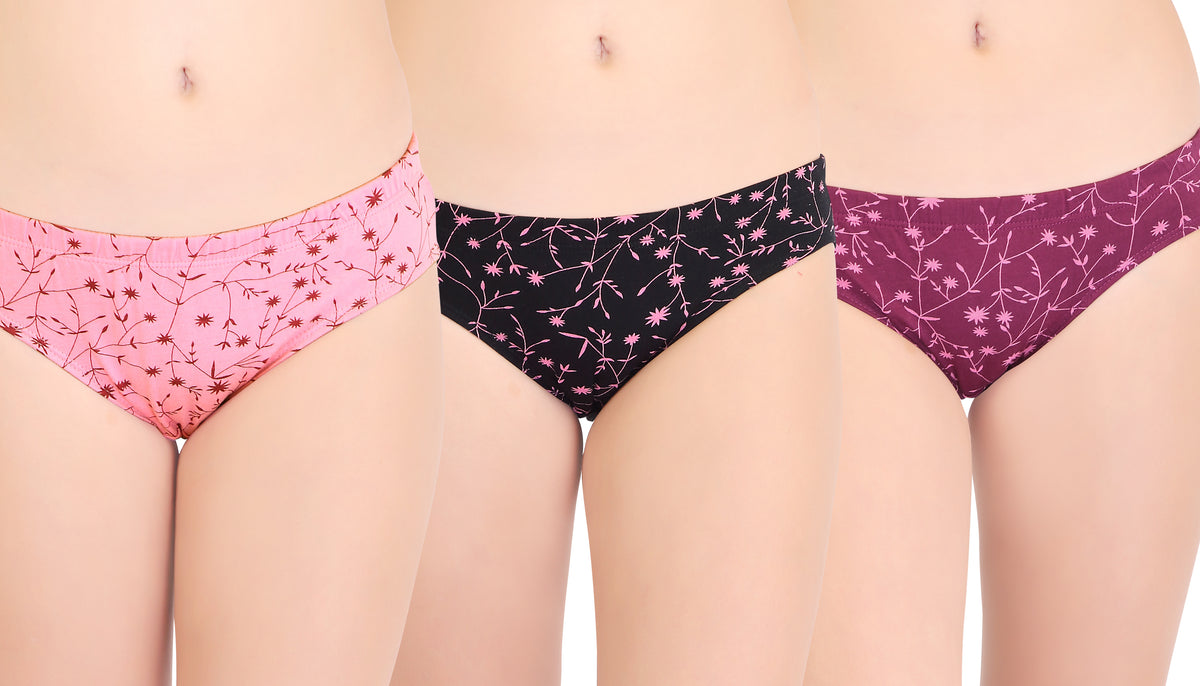 Relaxed Fit Everyday Multicolor printed Hipsters for Teenage Girls Panty