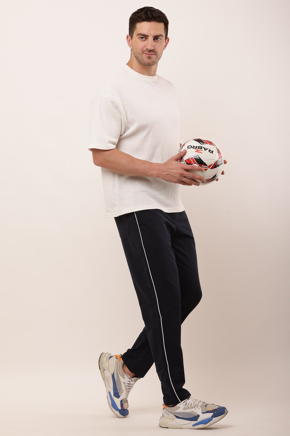 Being Deshi Men Cotton Contrast Piping Lounge Pyjama