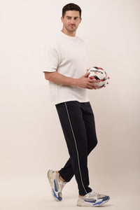 Being Deshi Men Cotton Contrast Piping Lounge Pyjama