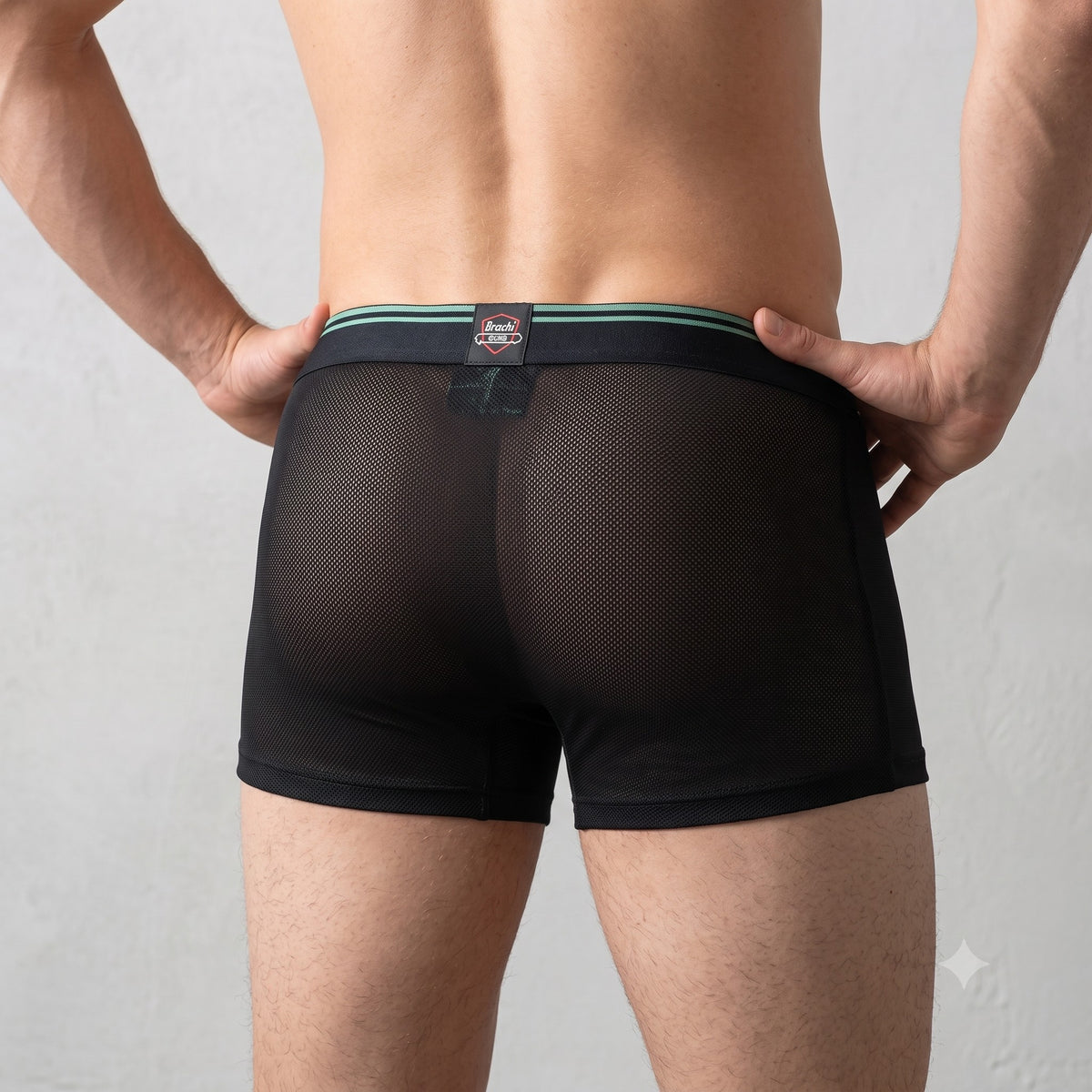Balck Net Men Underwear - No Ride Up