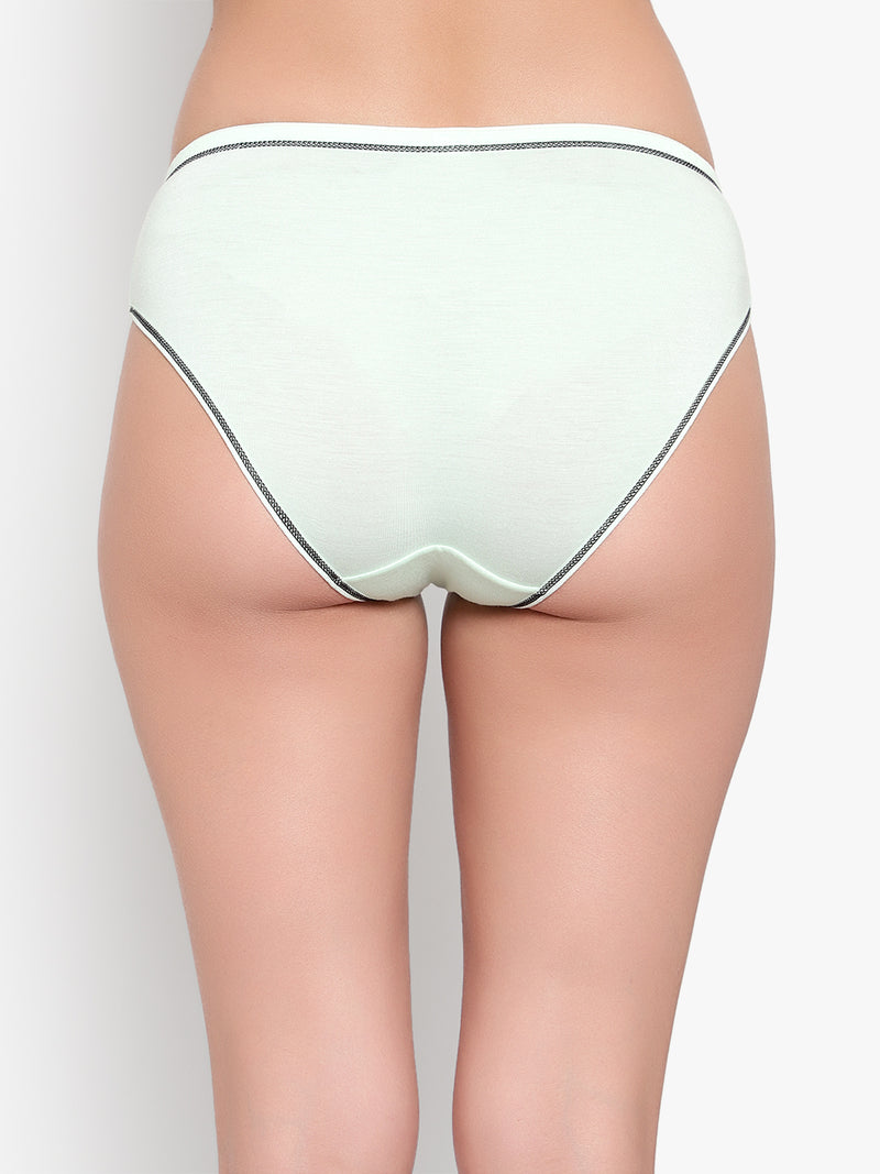 Bruchi Club Antibacterial Bamboo Women Sea Green Hipster Panty
