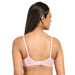 Bruchi Club Lightly Padded Soft Printed T-shirt Bra in pink colour-Cotton blend