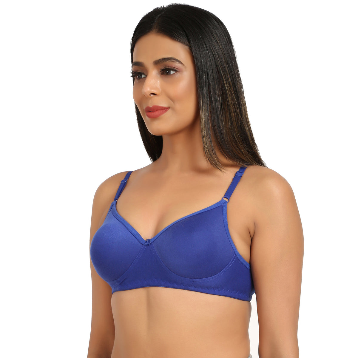 Bruchi Club Everyday T-Shirt Lightly Padded Bra- Blue Color – Bruchiclub