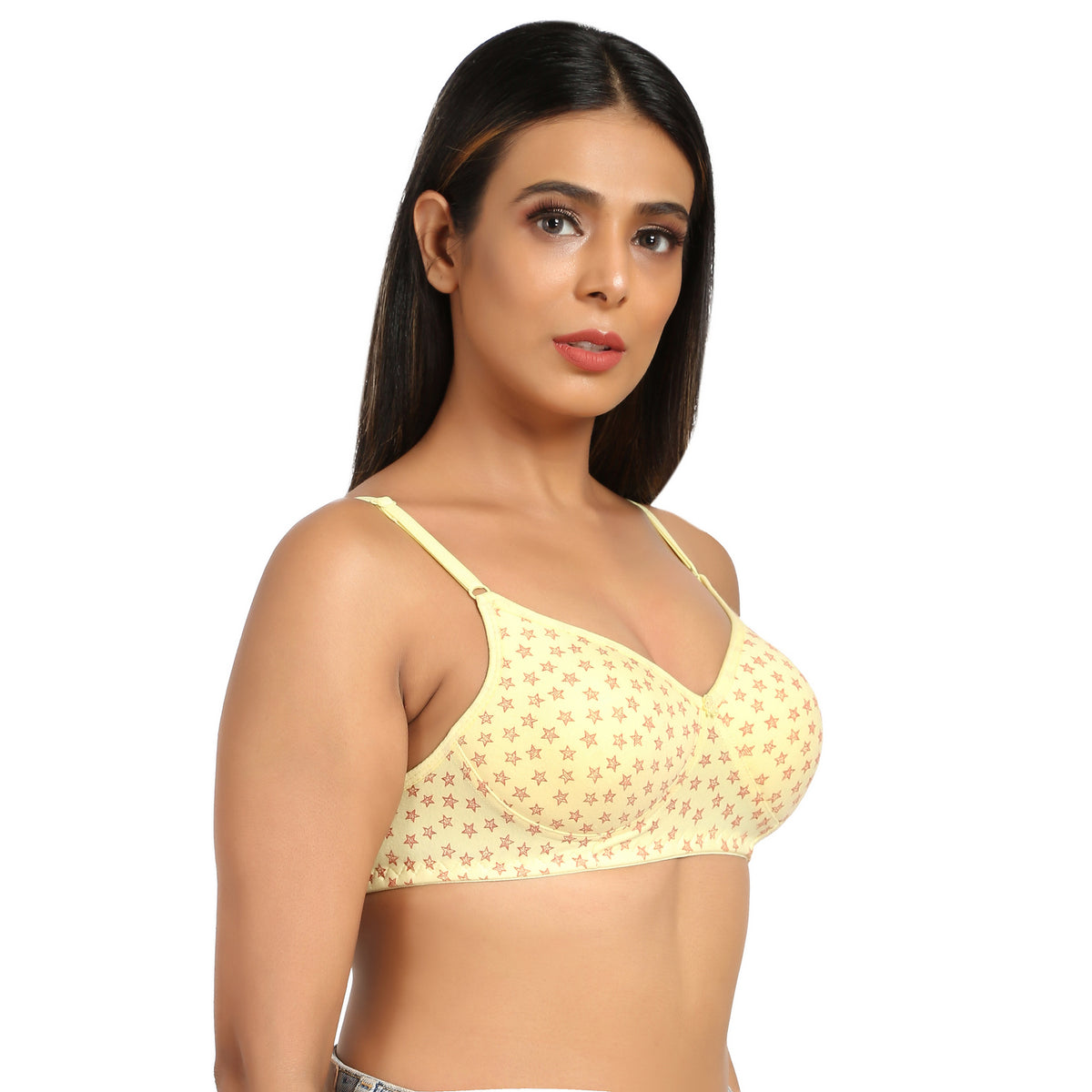 Bruchi club Lightly Padded Soft T-shirt Bra in yellow color