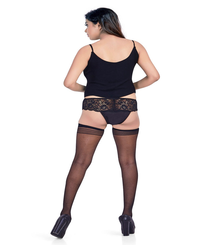 Women's/Girl's Sexy Thigh-High Long Black Stocking