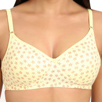 Bruchi club Lightly Padded Soft T-shirt Bra in yellow color