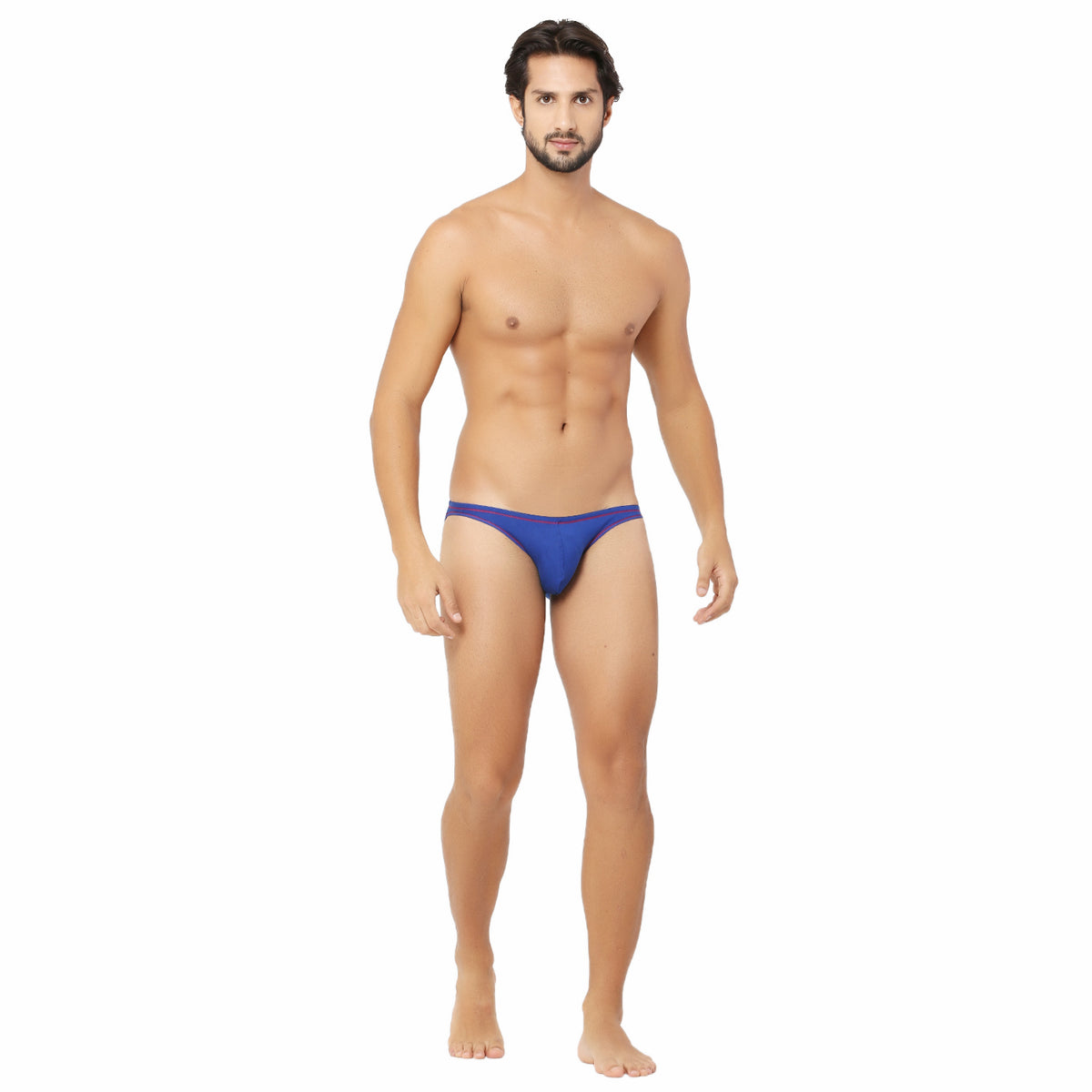 Men Designer Hip Cut Blue Briefs Models Intimate-Wear