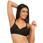 Bruchi club Everyday T-Shirt Lightly Padded Bra 3/4th coverage bra-Black color