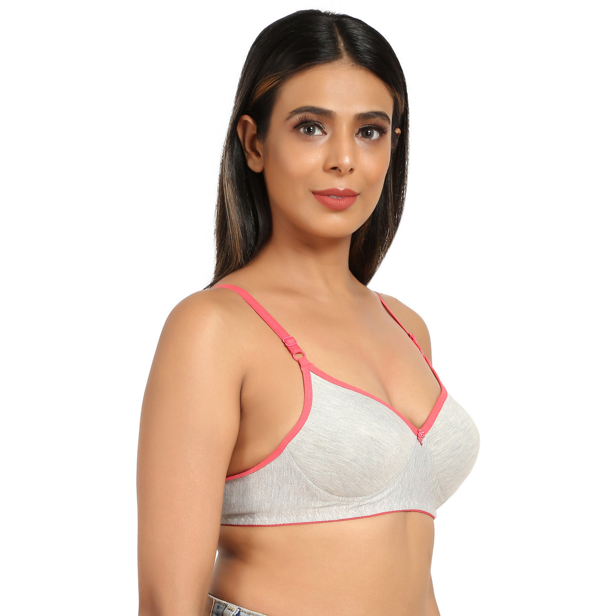 Bruchi club Women Lightly Padded Bra with 3/4th coverage-Light grey