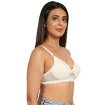Bruchi Club Lightly Padded Non-Wired Grey T-Shirt Bra With Lace