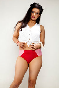 Bruchi Club Lusty Pink Color Block Hipster Panty