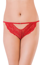 Bruchi Club Low Waist Elegant Red Lace Back Heart Panty for Special Moment