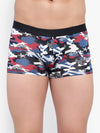 Men's Blue Black camouflage Modal Trunks Men Underwear - No Ride Up