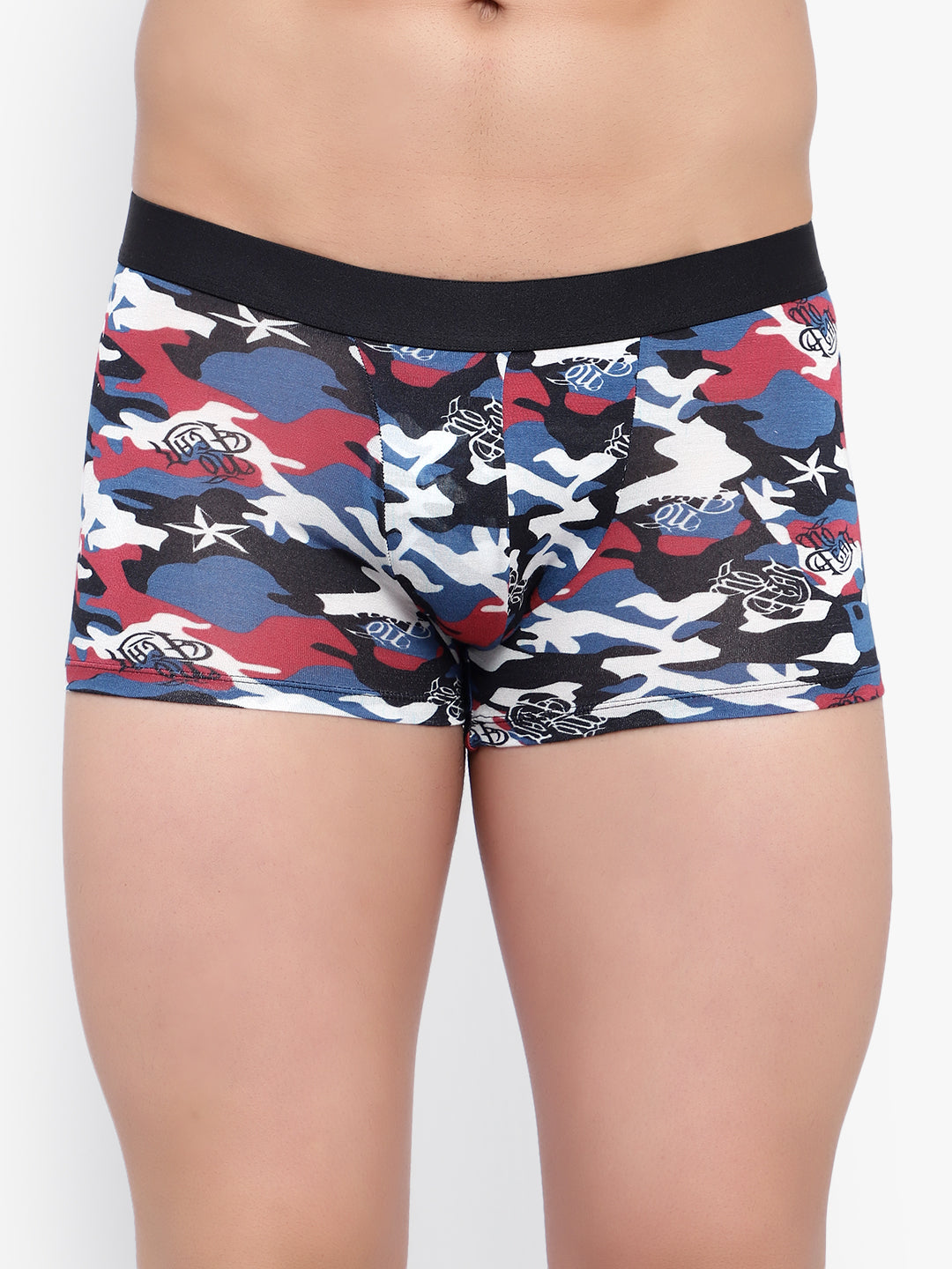 Men's Blue Black camouflage Anti-Bacterial Micro Modal Trunks