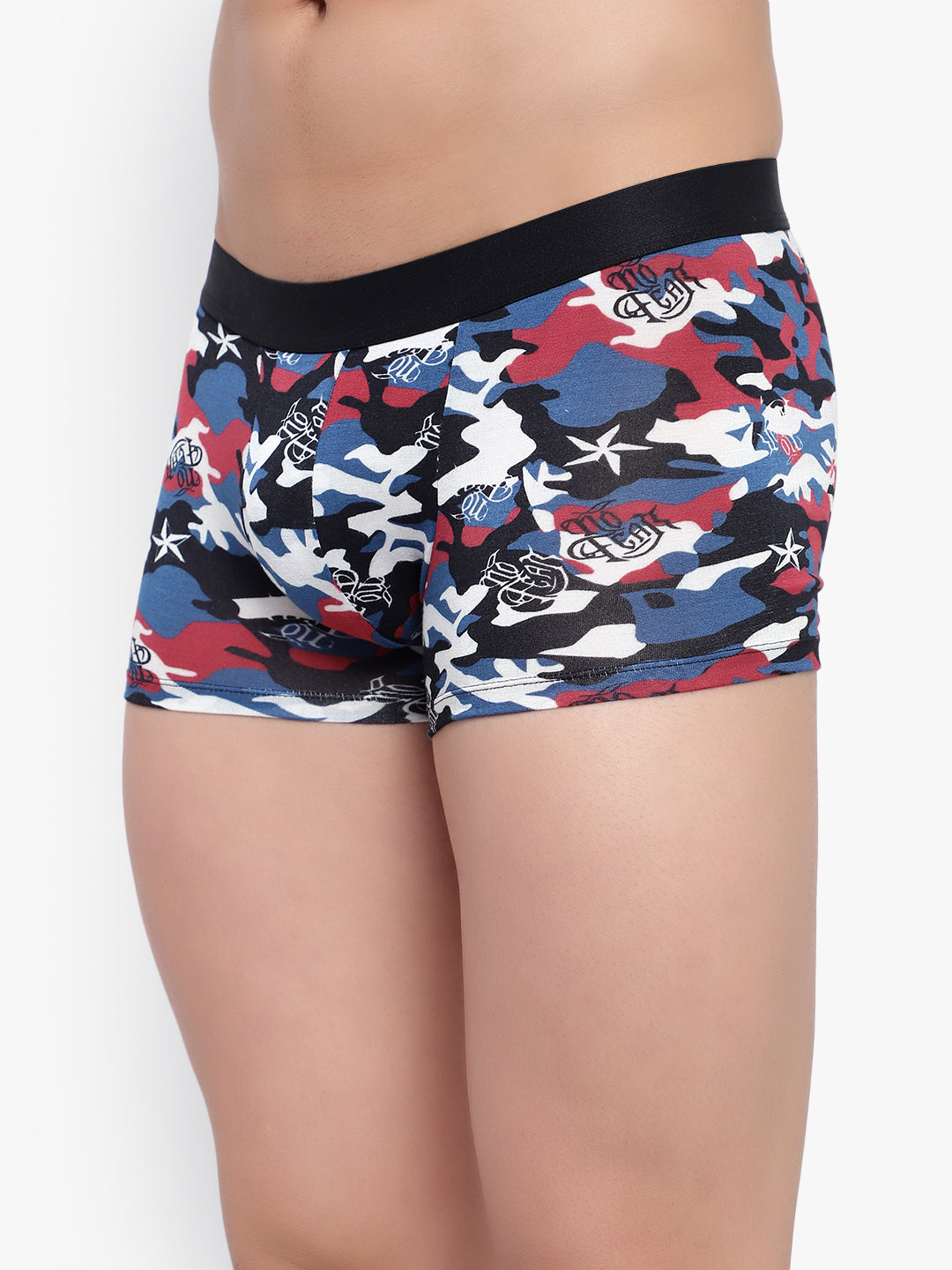 Men's Blue Black camouflage Anti-Bacterial Micro Modal Trunks