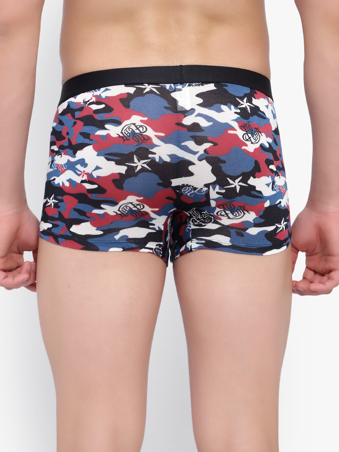 Men's Blue Black camouflage Anti-Bacterial Micro Modal Trunks
