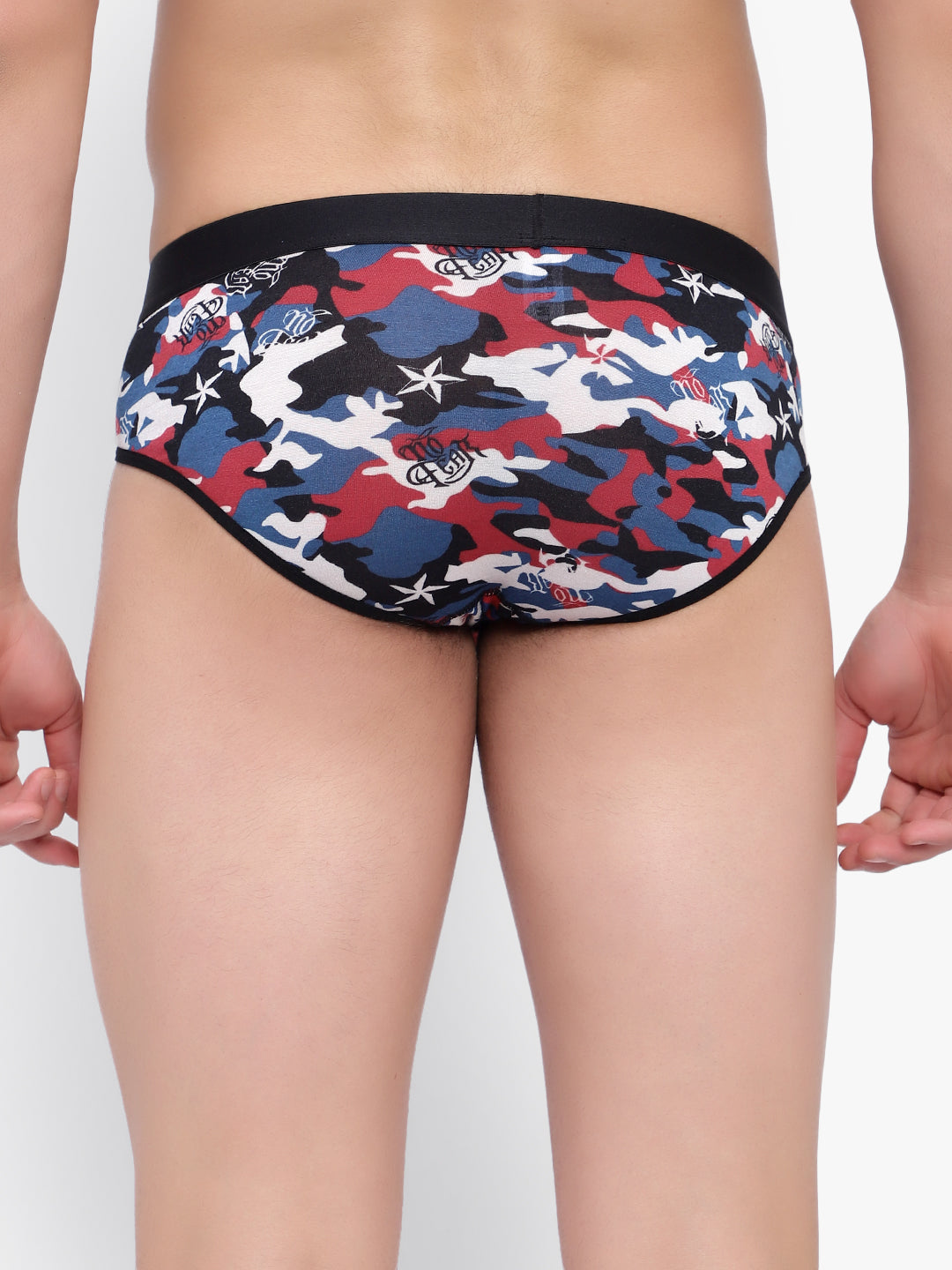 Men's Blue Black camouflage Anti-Bacterial Micro Modal Briefs