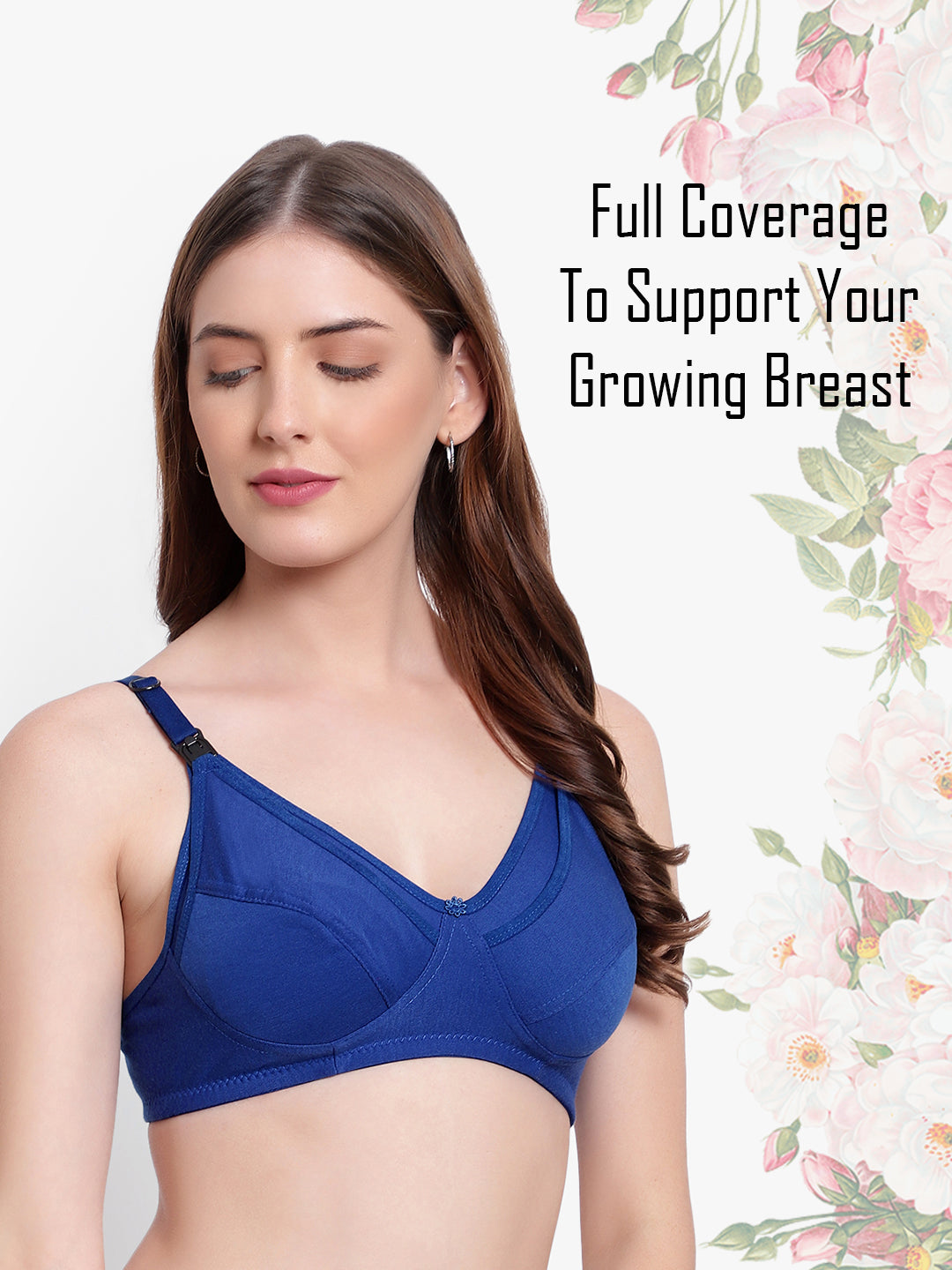 Bruchi club Nursing bra non padded feeding bra-blue color