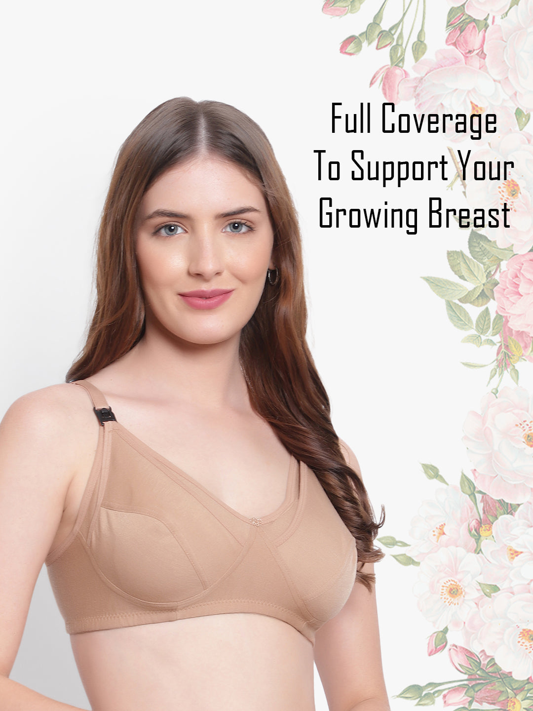 Bruchi club  full coverage feeding bra-Non padded - sandalwood