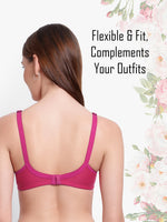 Bruchi club mother care Cotton Maternity Bra-non padded nor wired-Dark Pink color