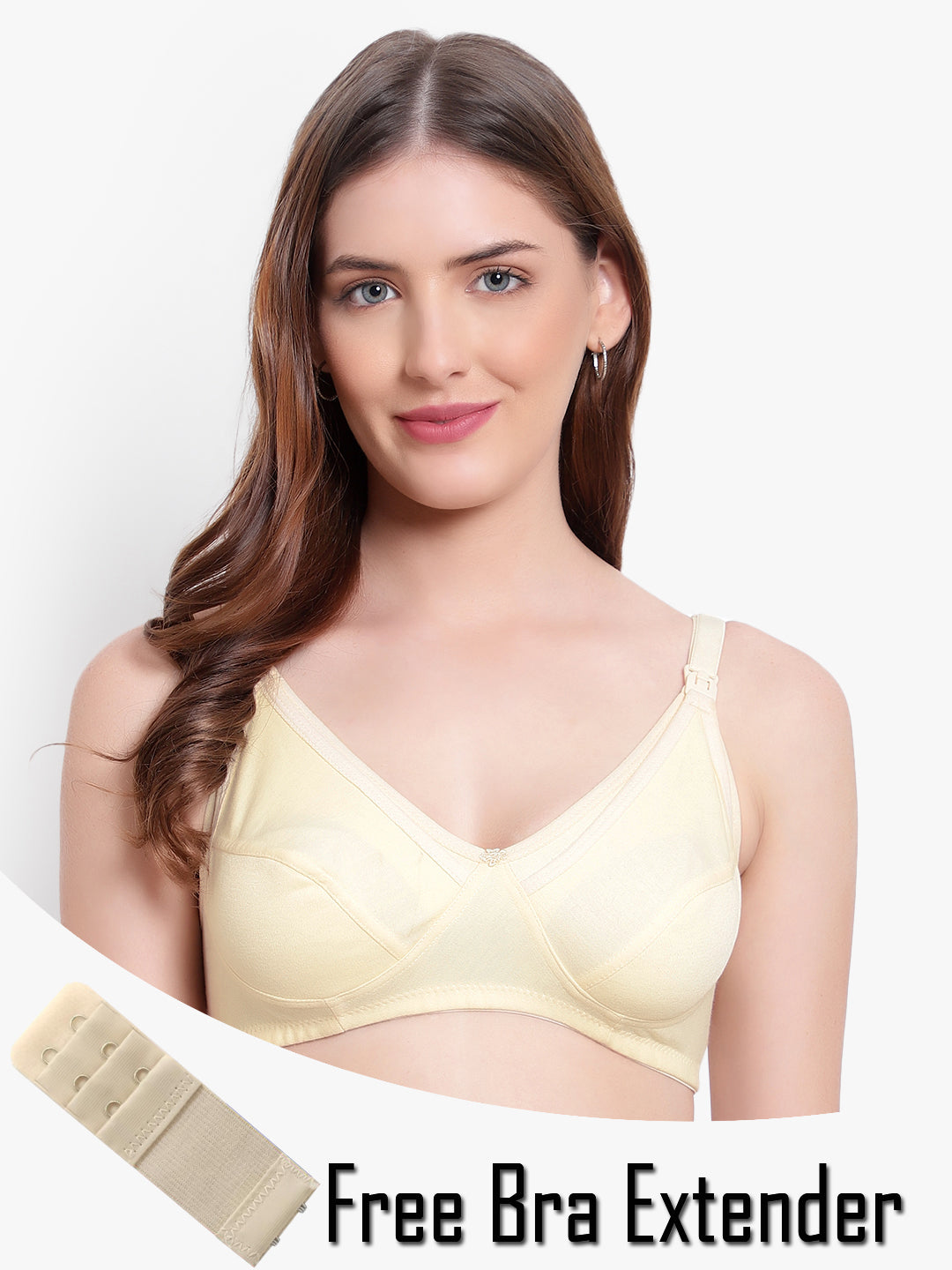 Bruchi club Feeding Maternity Bra-non padded non wired -Cotton Fabric-Skin Color