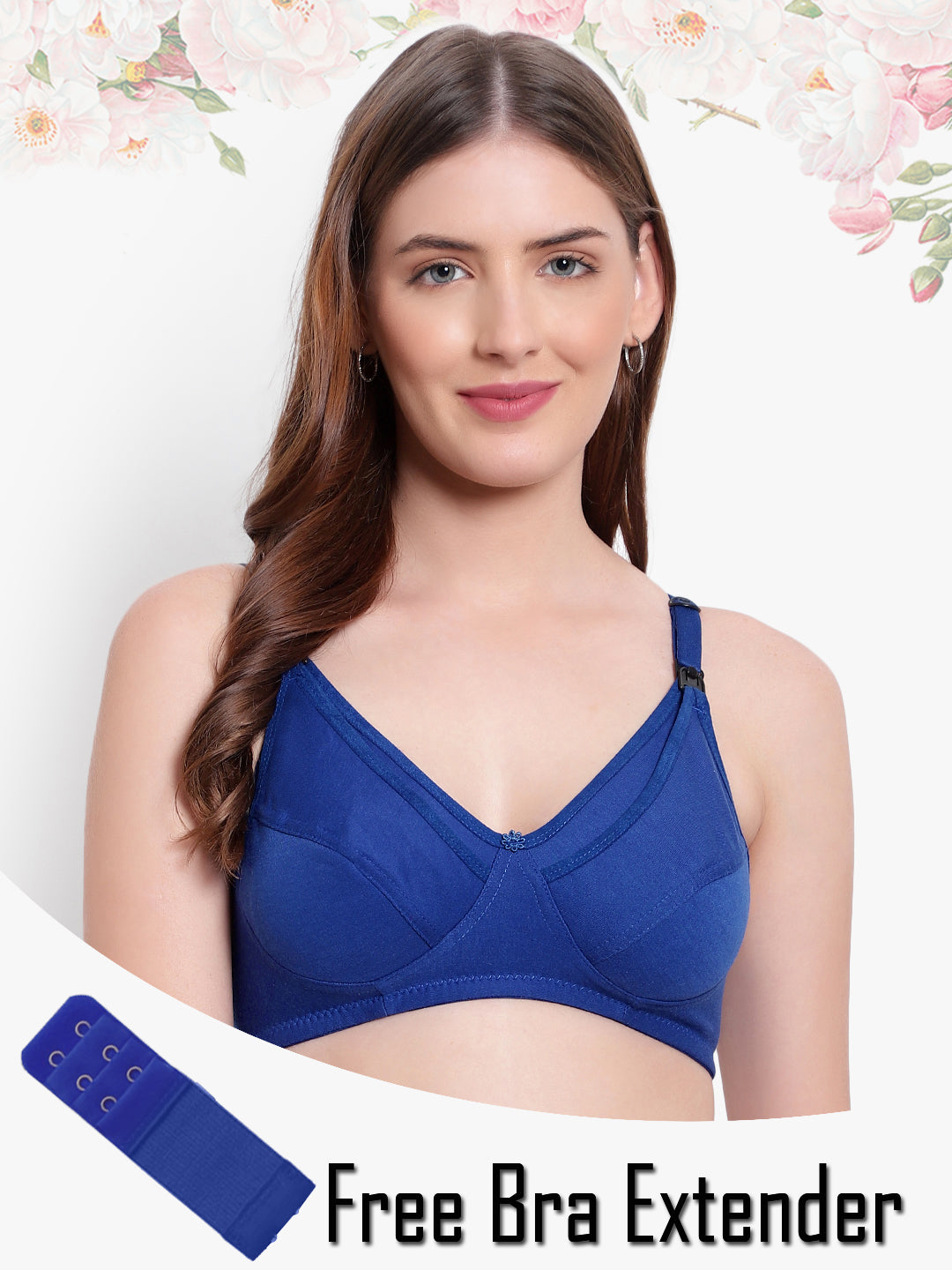 Women Blue non padded non padded Feeding bra - Bruchi Club