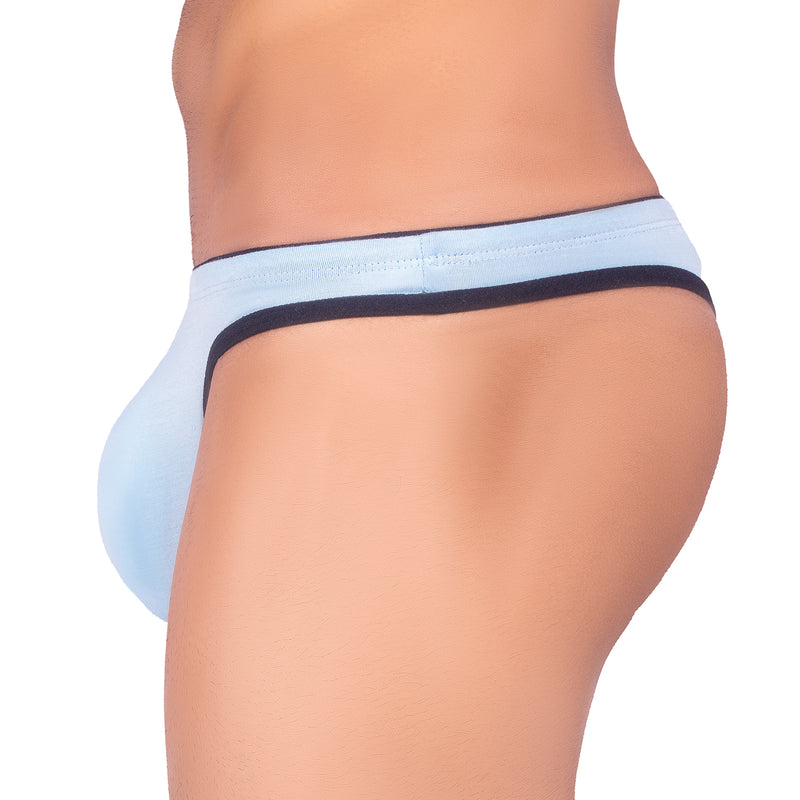 Bruchi Club Sea Blue Antibacterial Butter Soft Bamboo Thong for Men