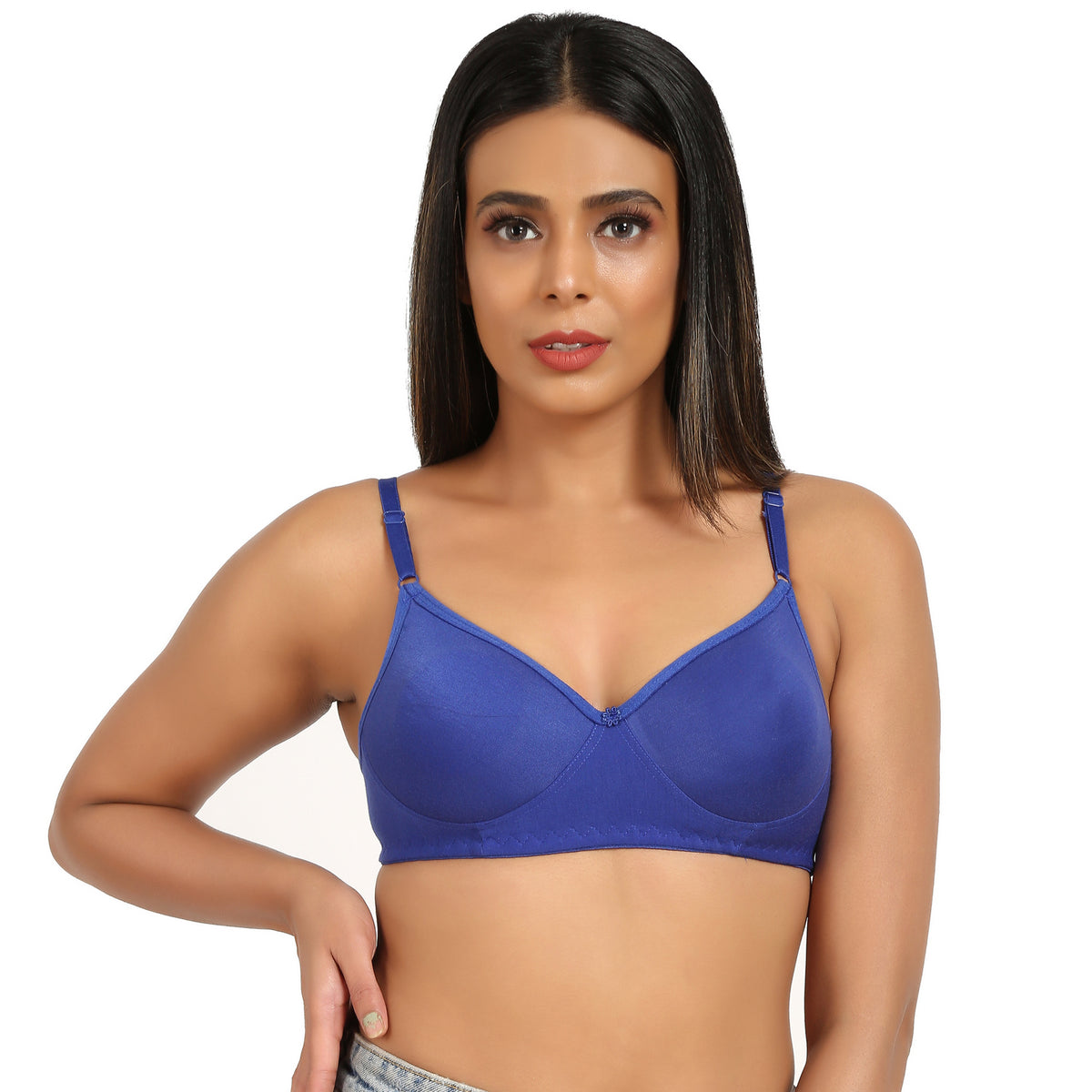 Bruchi Club Everyday T-Shirt Lightly Padded Bra- Blue Color – Bruchiclub